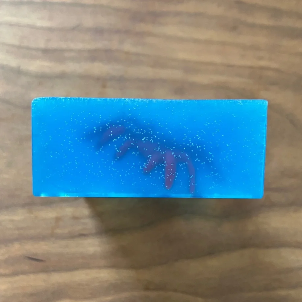 Handmade Soap. Banana w/ Toy Bugs.